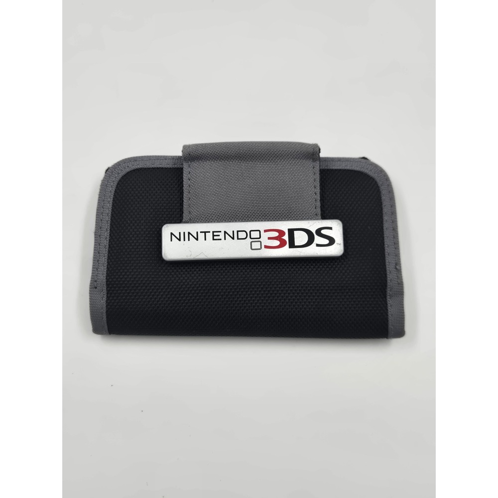 Nintendo 3DS PowerA Carrying Case Black Grey Nylon Game Storage Pouch
